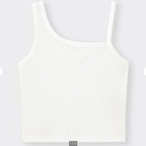 Brand new asymmetric ribbed tank top